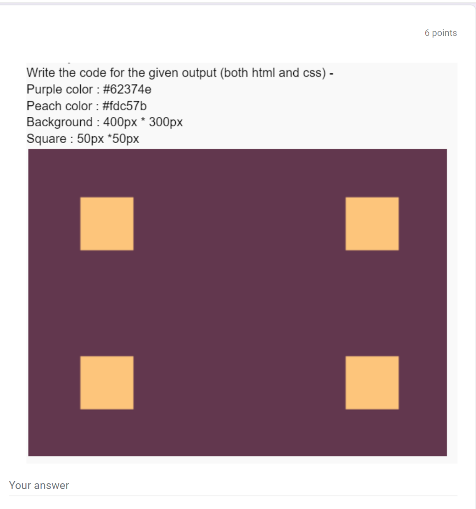 Solved Write the code for the given output (both html and | Chegg.com