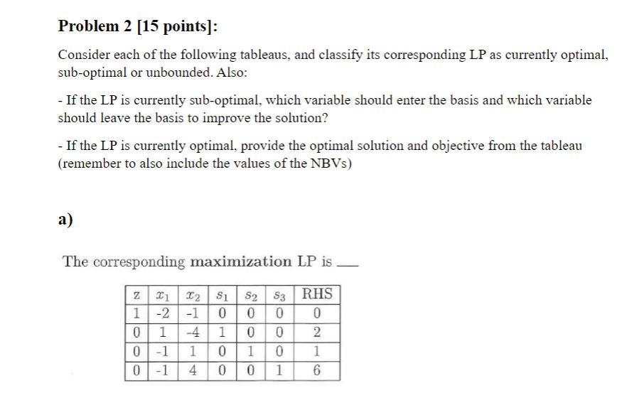 Solved Problem 2 [15 Points]: Consider Each Of The Following | Chegg.com