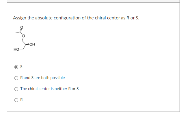 Solved Assign The Absolute Configuration Of The Chiral Chegg Com