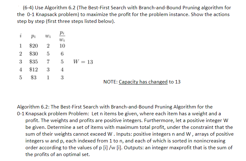 (6-4) Use Algorithm 6.2 (The Best-First Search with | Chegg.com