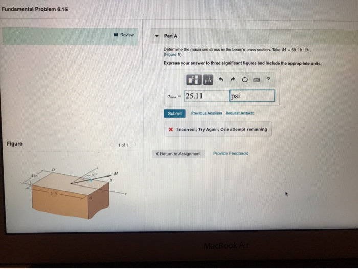 Solved Fundamental Problem 6.15 Review Part A Determine the | Chegg.com