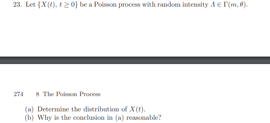 Solved Let {X(t), t ≥ 0} be a Poisson process with random | Chegg.com