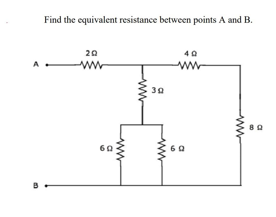 Solved Find the equivalent resistance between points A and | Chegg.com