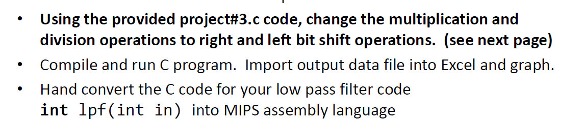 Solved Using the provided project\#3.c code, change the | Chegg.com