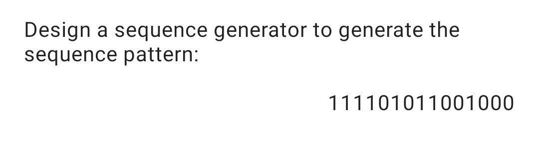 Solved Design a sequence generator to generate the sequence | Chegg.com
