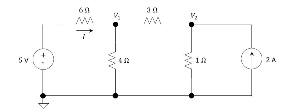 Solved Find Current I through the 6 ohm resistor using three | Chegg.com