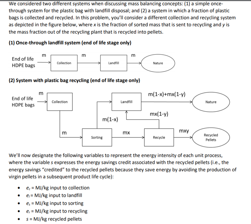 Solved Mass Balancing Engineering Question. Please show all | Chegg.com
