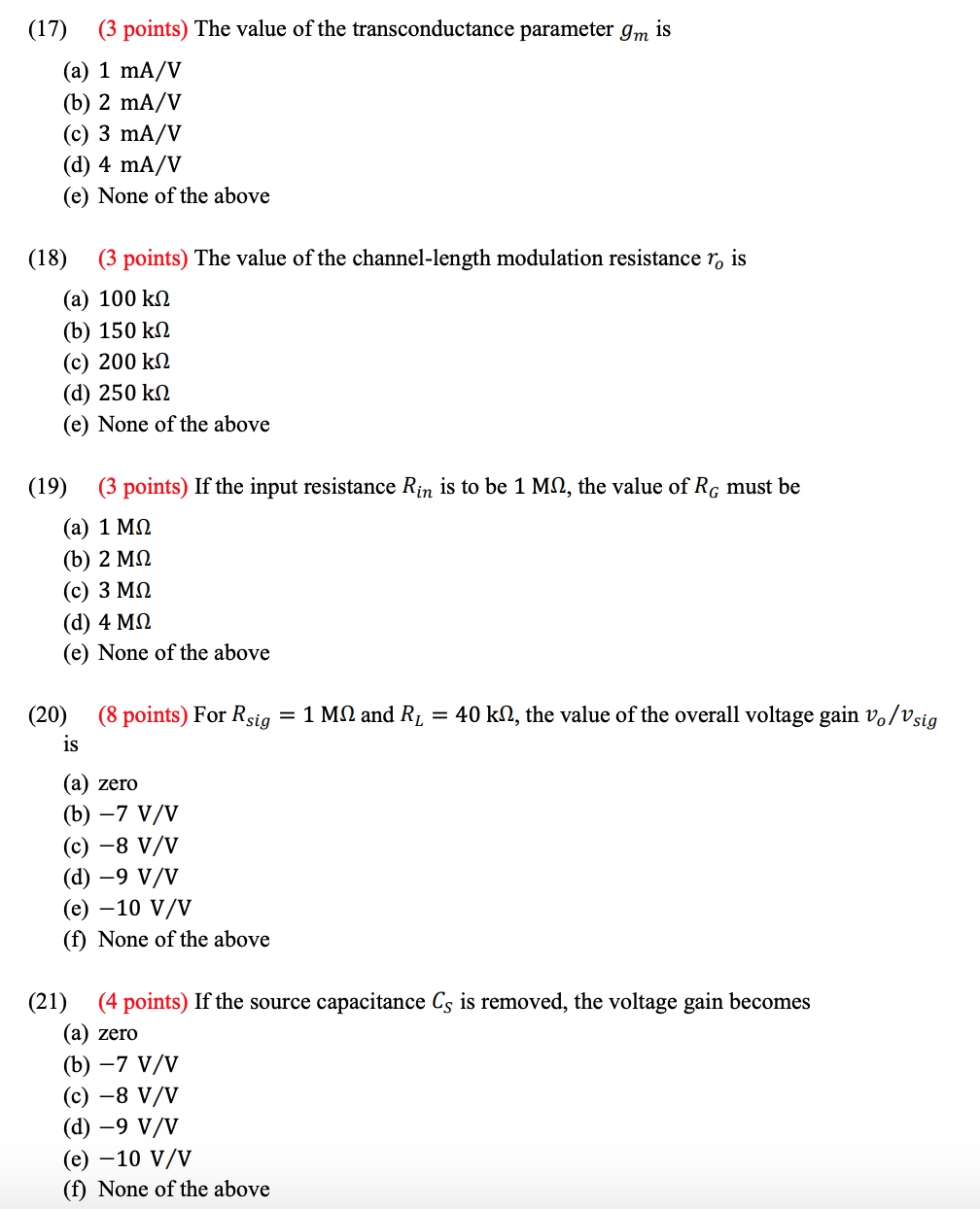 Solved The Nmos In The Circuit Below Has Un Cox W L 4 Chegg Com