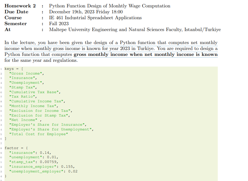 Solved Homework 2 ﻿: Python Function Design of Monhtly Wage