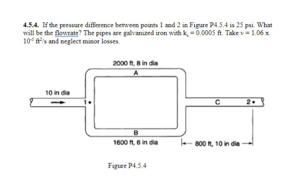 Solved 4.5.4. If the pressure difference between points 1 | Chegg.com