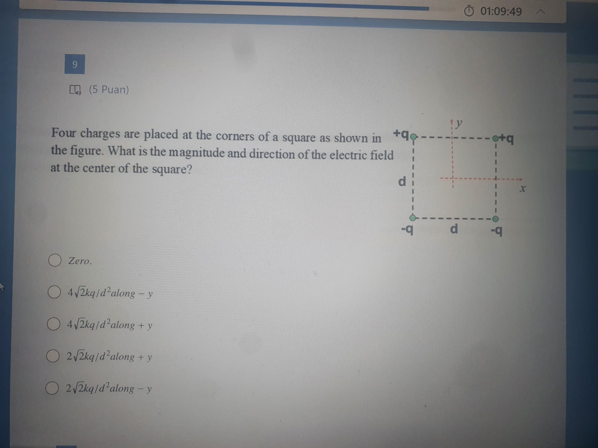 Solved Four Charges Are Placed At The Corners Of A Square As | Chegg.com