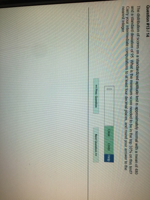 solved-the-distribution-of-scores-on-a-standardized-aptitude-chegg