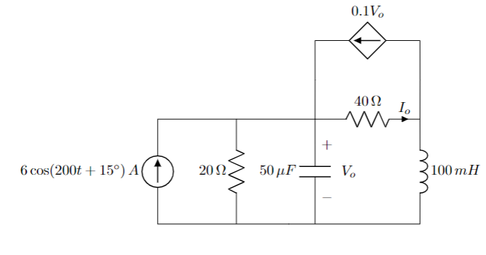 Solved For the circuit below, use nodal analysis to find Io | Chegg.com