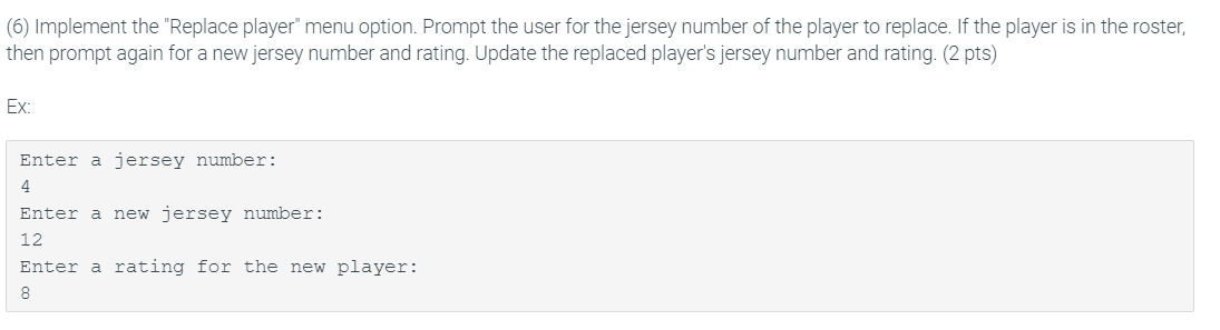 Solved 5.29 LAB*: Program: Soccer team roster This program | Chegg.com
