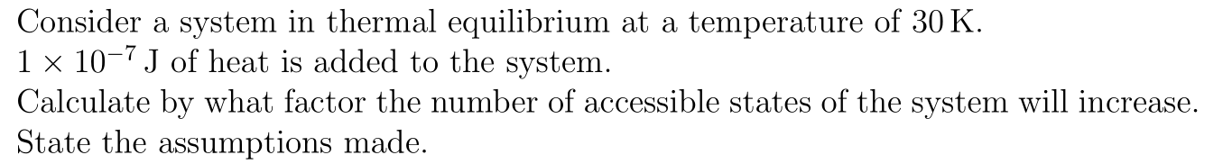 Solved Consider a system in thermal equilibrium at a | Chegg.com