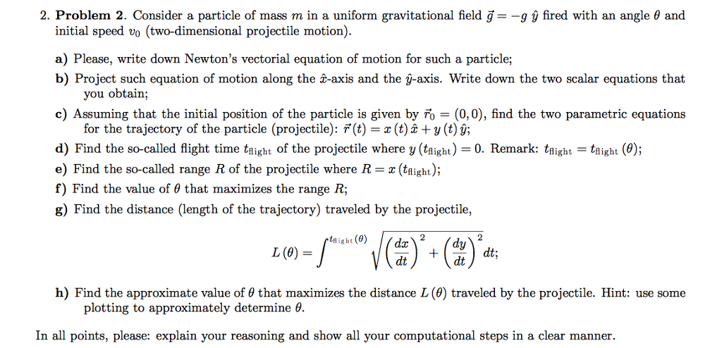 Solved 2. Problem 2. Consider a particle of mass m in a | Chegg.com