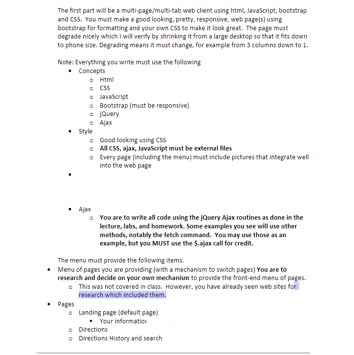 Solved The First Part Will Be A Multi Page Multi Tab Web Chegg