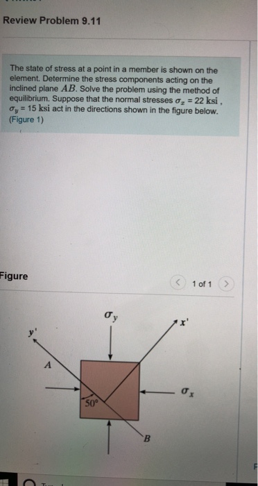 Solved Review Problem 9.11 The state of stress at a point in | Chegg.com