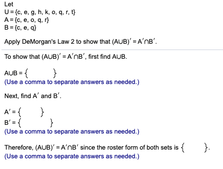 Solved Let U C E G H K O Q R T A C E O Q Chegg Com