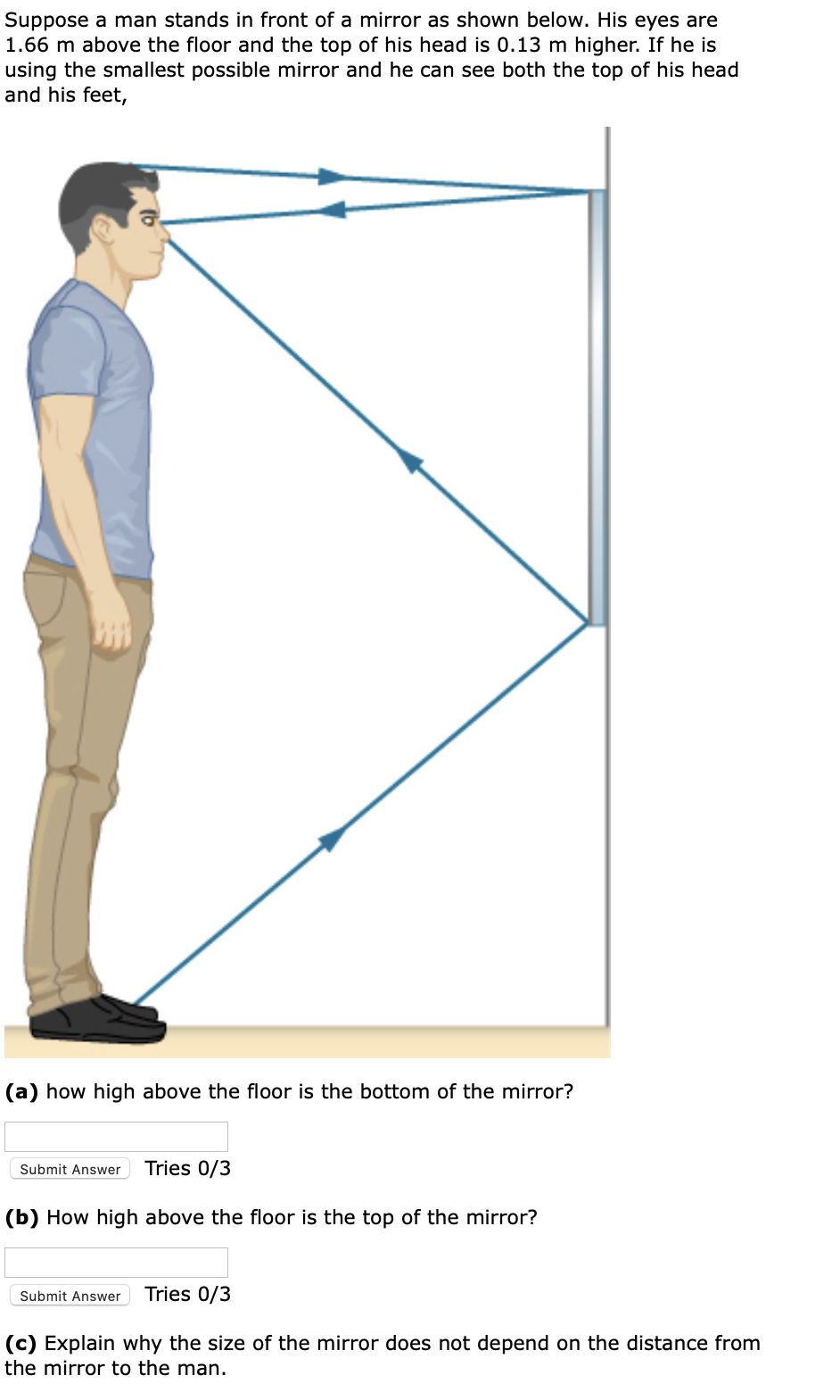 How do I find out the distance of the head from the floor?