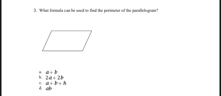 Solved 3. What Formula Can Be Used To Find The Perimeter Of | Chegg.com