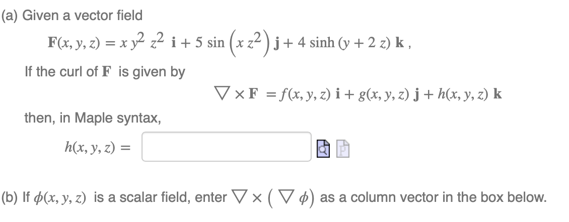 Solved A Given A Vector Field F X Y Z X Y2 22 I Chegg Com