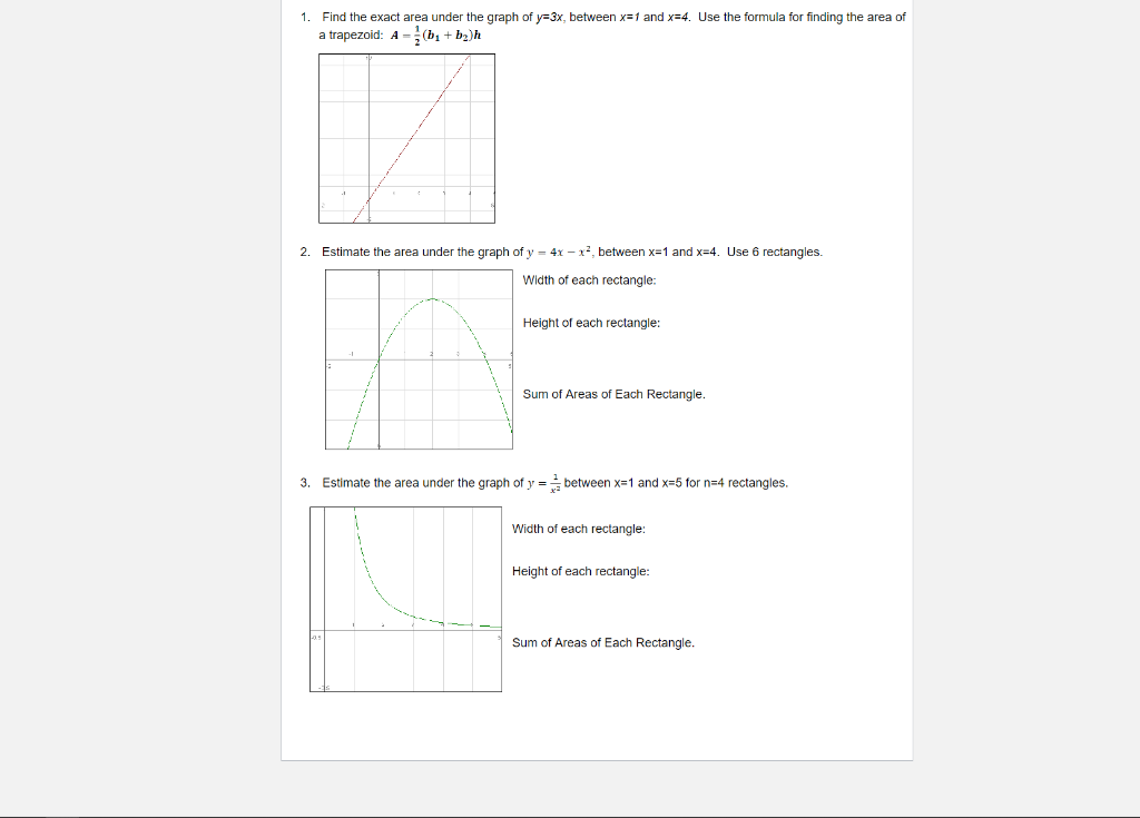 solved-1-find-the-exact-area-under-the-graph-of-y-3x-chegg