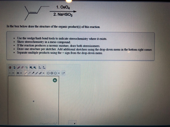 Solved 1. Os04 2. NaHSO3 In the box below draw the structure | Chegg.com