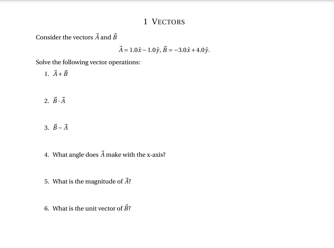 Solved Consider The Vectors A And B | Chegg.com