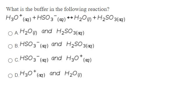 Solved Which of the following combinations of aqueous | Chegg.com