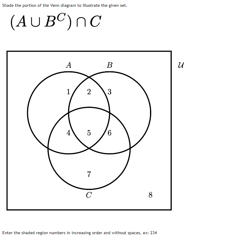 Solved Shade The Portion Of The Venn Diagram To Illustrate | Chegg.com