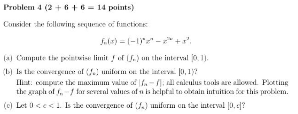 Solved Problem 4 (2 6+6 14 points) Consider the following | Chegg.com