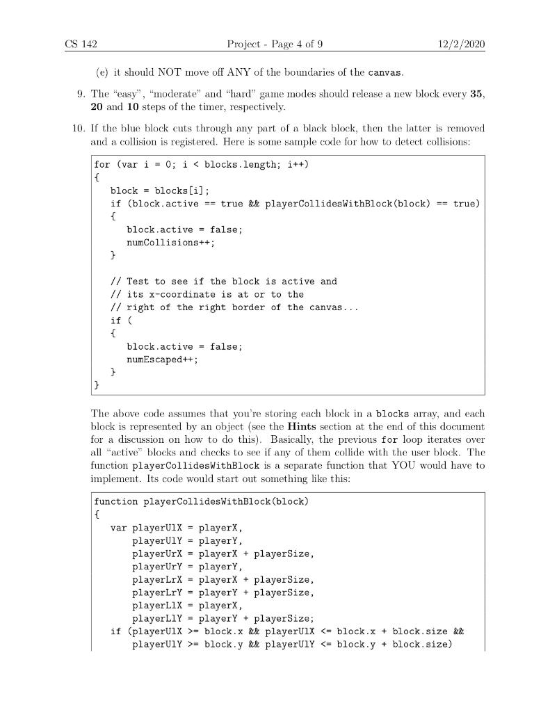 CS 142 Project - Page 2 of 9 12/2/2020 to 5 | Chegg.com