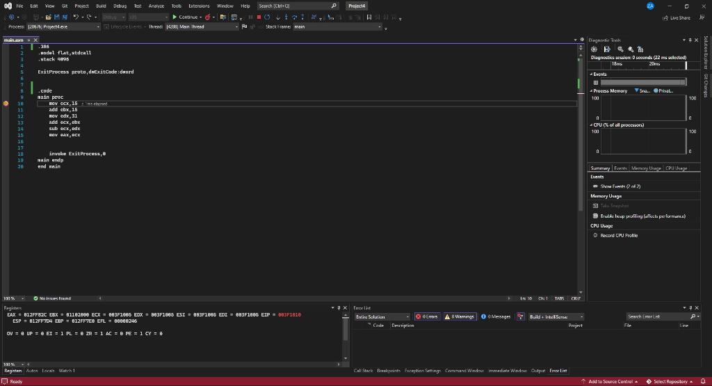 Solved FIND ECX REGISTER VALUE FOR EACH OF THE VALUES, AND | Chegg.com