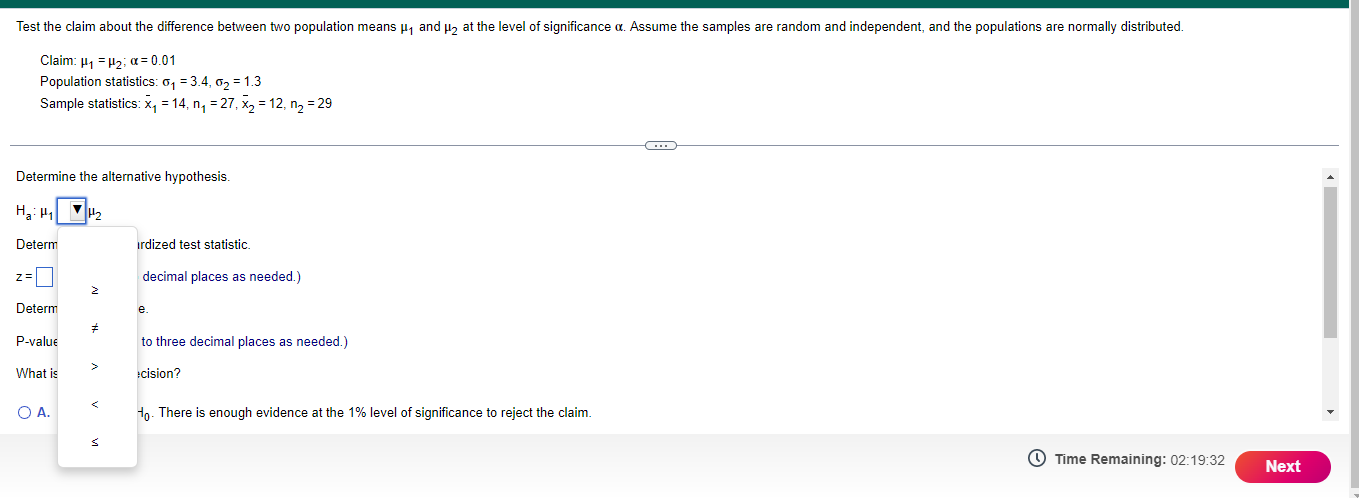 Solved Test the claim about the difference between two | Chegg.com