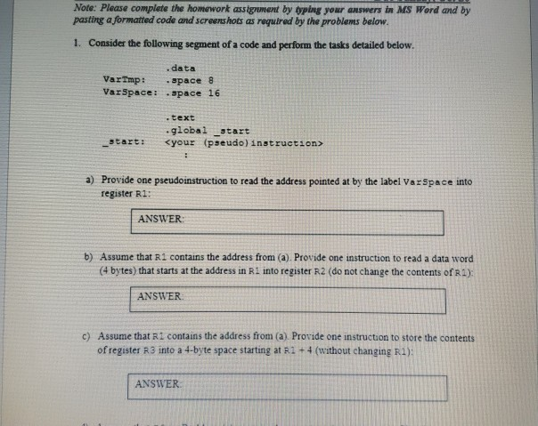 Note: Please complete the homework assignment by | Chegg.com