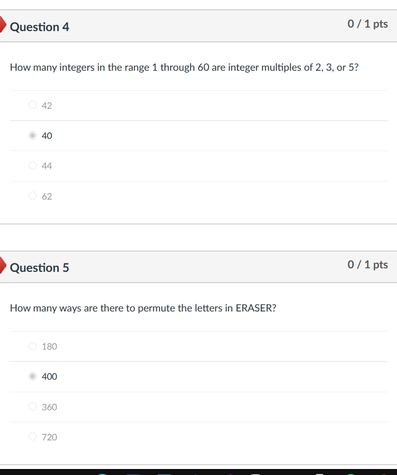 Solved Question 4 0 / 1 pts How many integers in the range 1 | Chegg.com