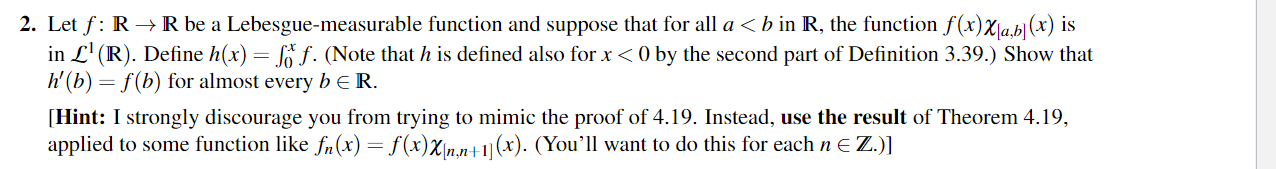 Solved Let F R→r Be A Lebesgue Measurable Function And