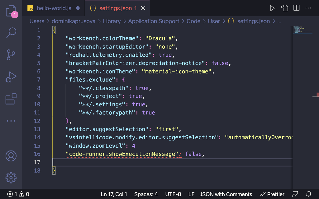 Solved i am trying tu edit code runner in VS code so my | Chegg.com
