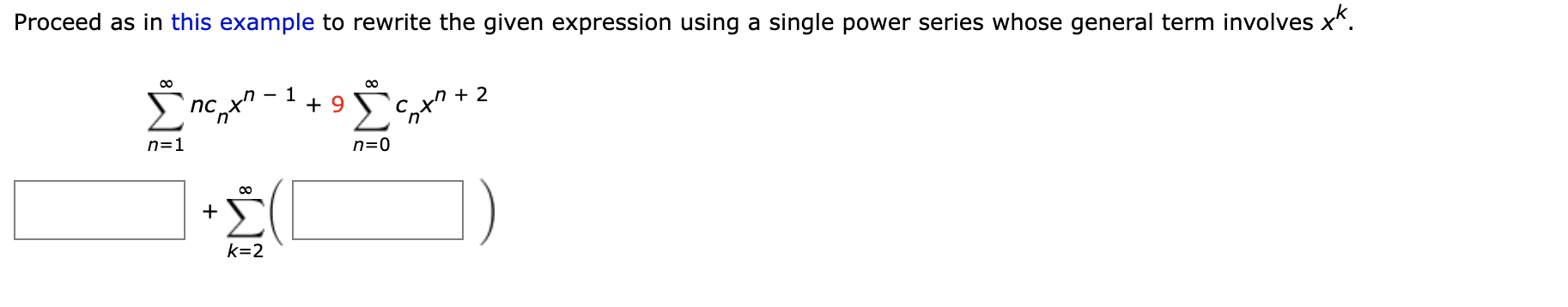 Solved Proceed as in this example to rewrite the given | Chegg.com