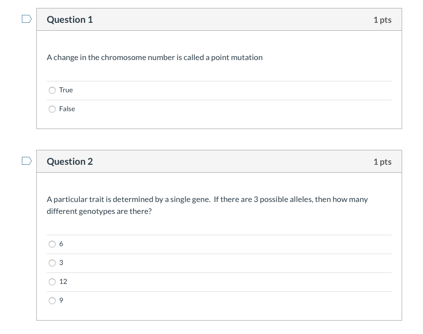 Solved Question 1 1 pts A change in the chromosome number is | Chegg.com
