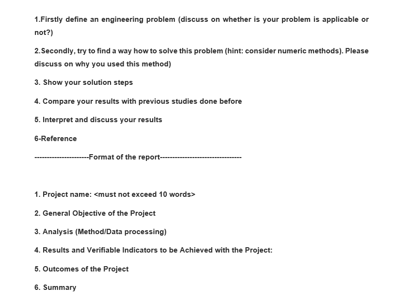 Solved 1.Firstly define an engineering problem (discuss on | Chegg.com