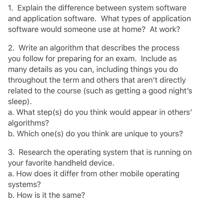 Solved 1 Explain The Difference Between System Software And Chegg Solved 1 Explain The Difference Between System Software And Chegg