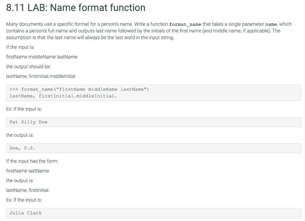 Solved] Many documents use a specific format for a person's name