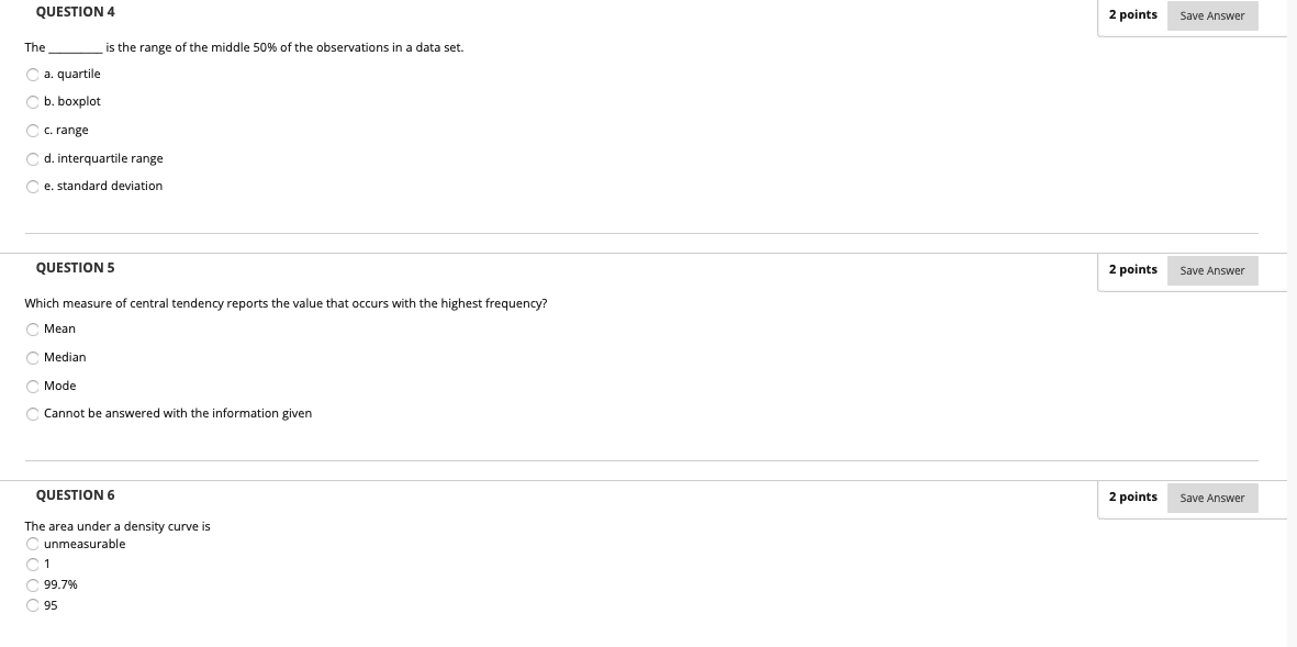 Solved QUESTION 1 2 points Save Answer The sum of the | Chegg.com
