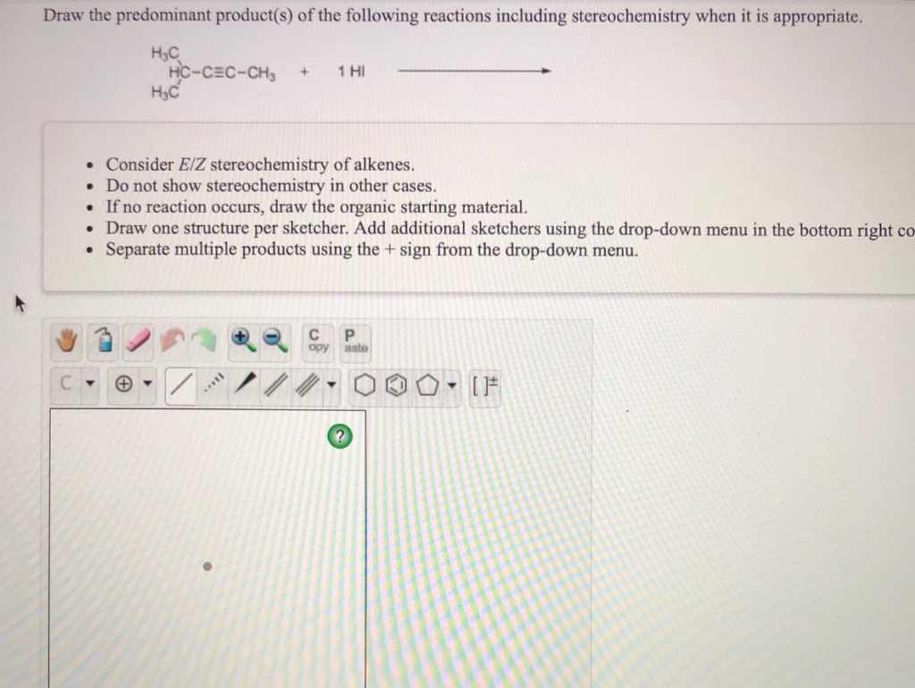 Solved Draw the predominant product(s) of the following | Chegg.com