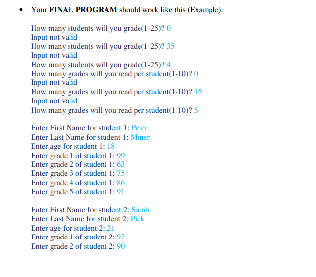 Solved Write a program that: Asks the user to enter from 1 | Chegg.com