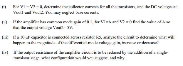 Solved In The Amplifier Circuit Of Figure 2, The Transistors | Chegg.com