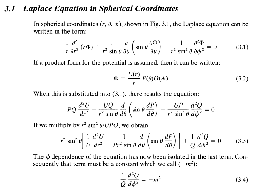 Solved Laplace Equation in Spherical Coordinates In | Chegg.com