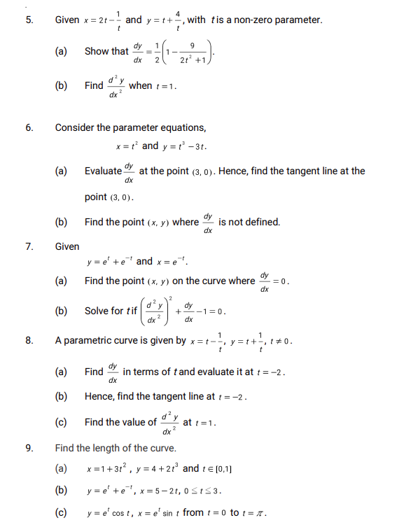 Solved CHAPTER 1: PARAMETRIC EQUATIONS 1. Find a Cartesian | Chegg.com